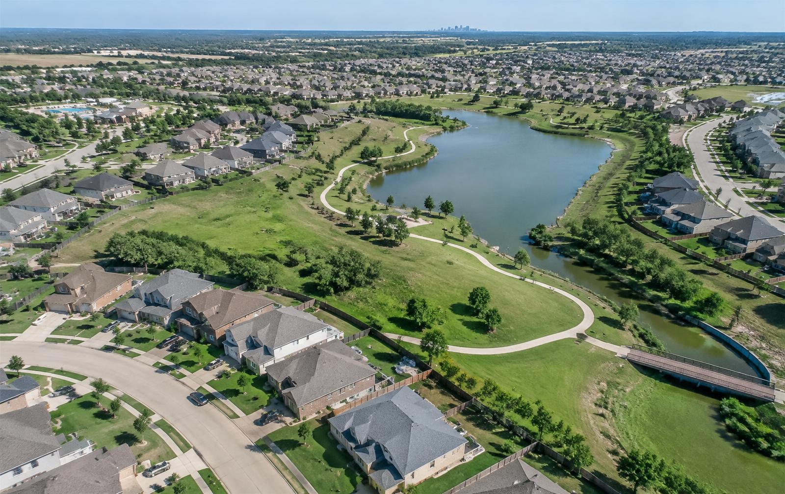 Representative aerial view of a planned residential community